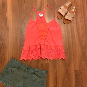 Old Navy Eyelet Front Tank